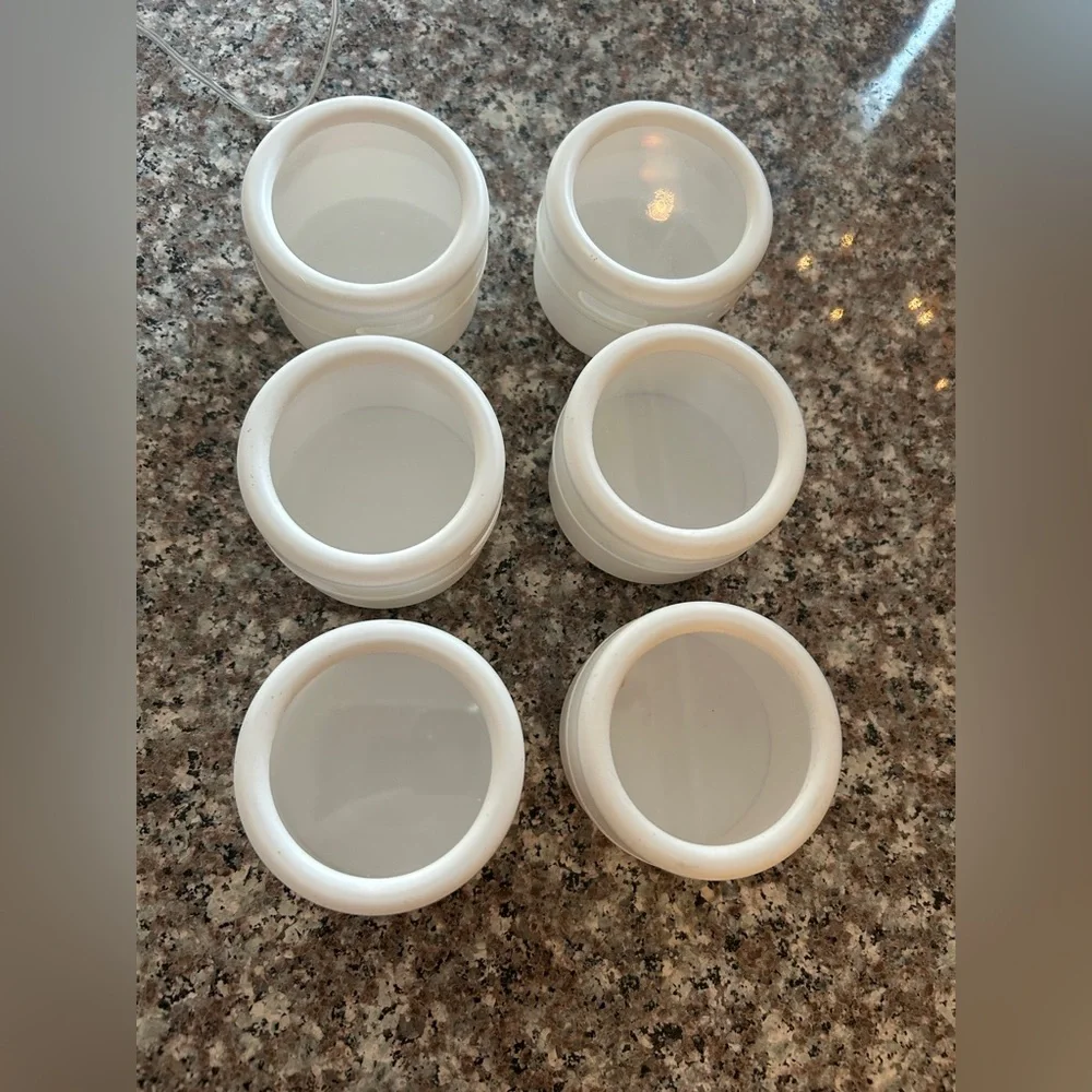 Set of 6 White Magnetic Spice Jars, Container Store
